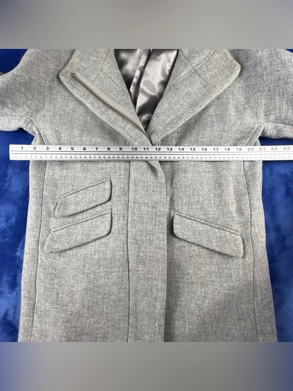 J. CREW Nello Gori Toscana Coat Italian Stadium-Cloth Wool Blend Size 10 Gray